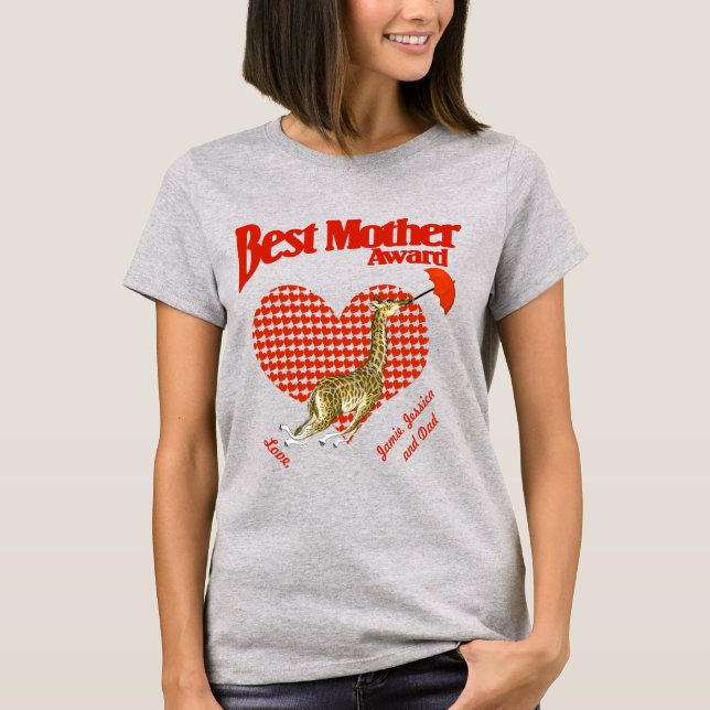 Best Mother Award Keepake T-Shirt (Vorderseite)