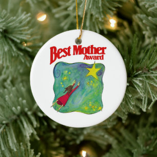 Best Mother Award Ornaments Keramik Ornament