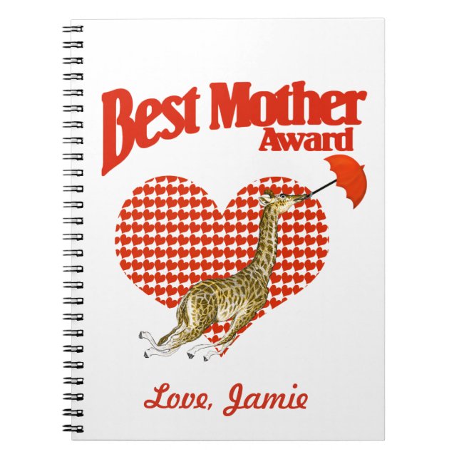 Best Mother AwardNotebook Planner Journal Notizblock (Vorderseite)