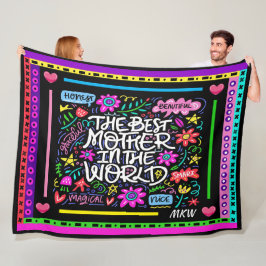 BEST MOTHER Fleece Blanket