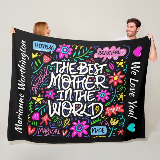 BEST MOTHER Fleece Blanket (Beispiel)