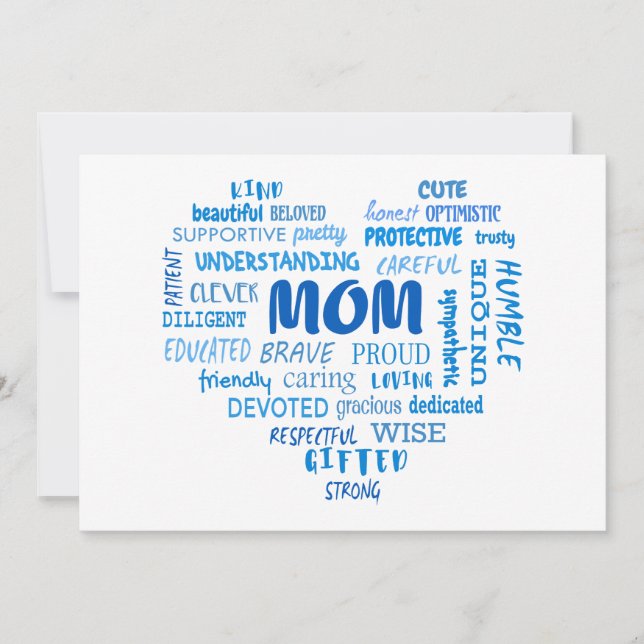 Best Mother Qualitäten und Mama Eigenschaften Invi Einladung (Vorderseite)