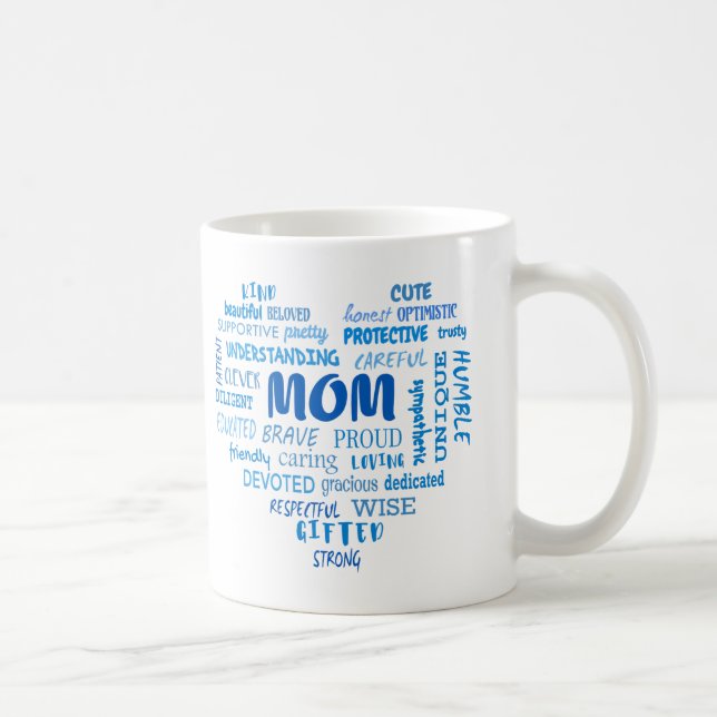 Best Mother Qualitäten und Mama Eigenschaften Invi Kaffeetasse (Rechts)