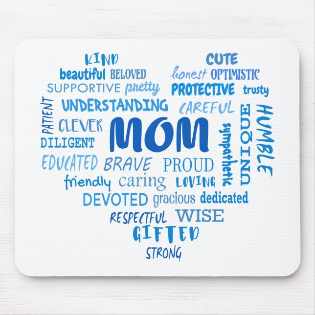 Best Mother Qualitäten und Mama Eigenschaften Invi Mousepad (Vorne)