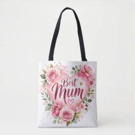 Best Mum Aquarell Blumenherz Design