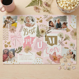 Best Mum Ever Mother's Day Scrapbook Photo Collage Puzzle