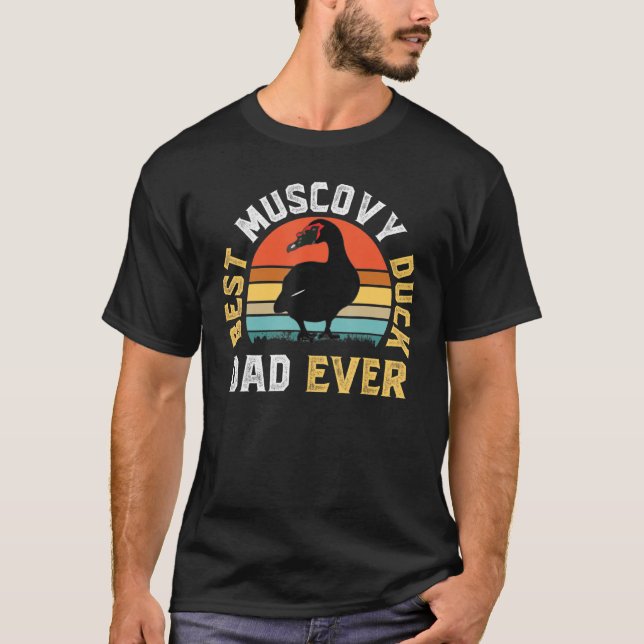 Best Muscovy Duck Vater Ever Funny Muscovy Duck Lo T-Shirt (Vorderseite)