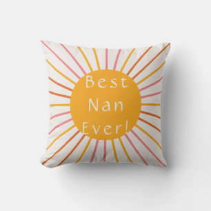 Best Nan Ever Boho Retro Sun Kissen