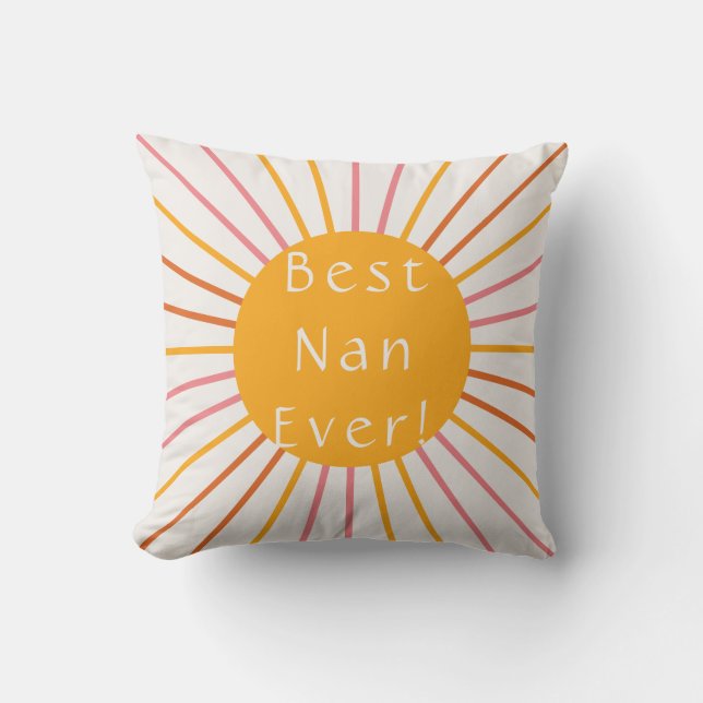 Best Nan Ever Boho Retro Sun Kissen (Vorderseite)