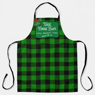 Best Nana Ever green classic Kariert Holly beeren Schürze