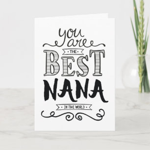Best Nana in the World Birthday Card Karte
