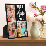 Best Nana je Grandkids 3 Picture Collage Frame Fotoplatte<br><div class="desc">Best Nana Ever Grandkids 3 Picture Collage Frame Plaque - Einzigartiges Foto für Großmutter,  das mit 3 Bildern von Enkelkindern personalisiert werden kann. Schenkt Oma ein wertvolles Sake zum Geburtstag,  zum Muttertag,  zum Großelterntag,  usw.</div>