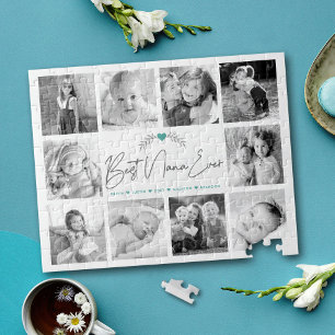 Best Nana je Modernes Script 10 Foto Collage Chic Puzzle