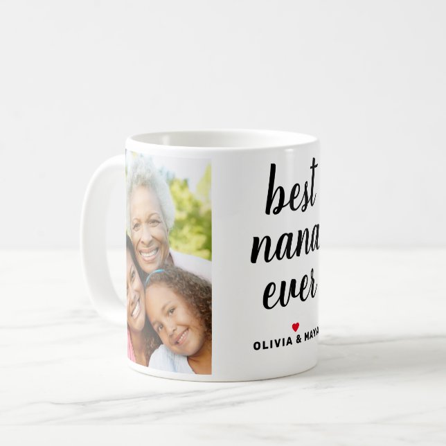 Best Nana je Personalisiert Mütter Tag Foto Kaffeetasse (Vorderseite Links)