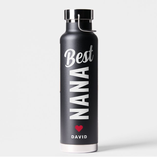 Best Nana | Oma Individuelle Name 4 Foto Trinkflasche (Links)