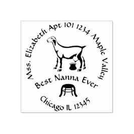 Best Nanna Ever Milk Goat Rücksendeadresse Gummistempel