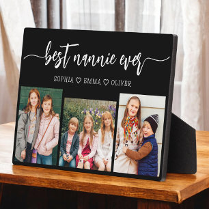 Best Nannie Ever - Grandchildren FotoCollage Fotoplatte