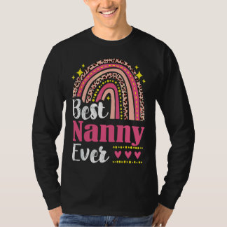 Best Nanny Ever Rainbow Leopard Mütter Day Mama Gr T-Shirt