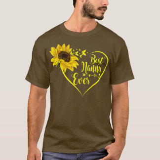 Best Nanny Ever Sunflower Geschenke T-Shirt
