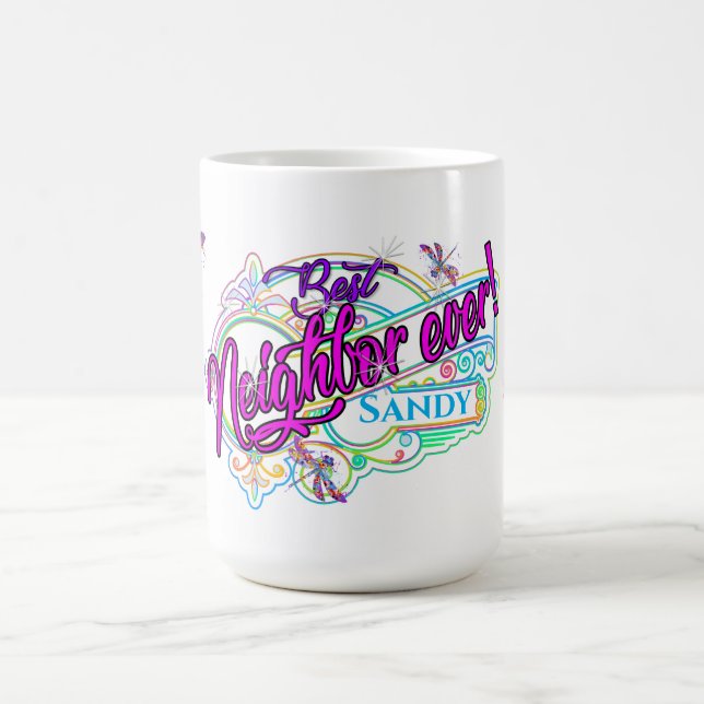 Best Neighbor jemals! Geschenkcocktail personalisi Kaffeetasse (Mittel)