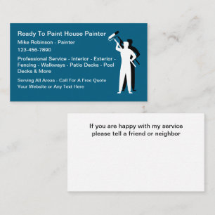 Best New House Painter Business Cards Visitenkarte