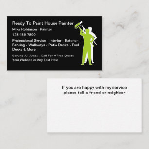 Best New House Painter Business Cards Visitenkarte