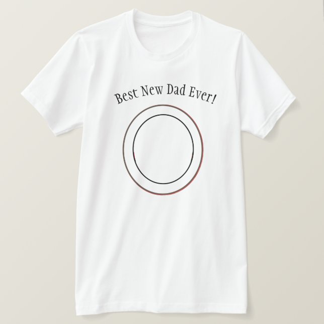 Best New Papa Vater Familie Foto Weihnachtsrahmen T-Shirt (Design vorne)