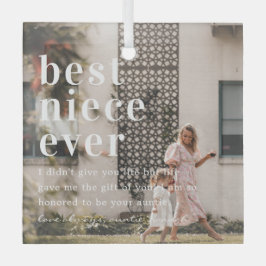 Best Niece Ever | Angebot und Foto Ornament Aus Glas