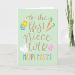 Best Niece Ever Happy Ostertypografie Karte