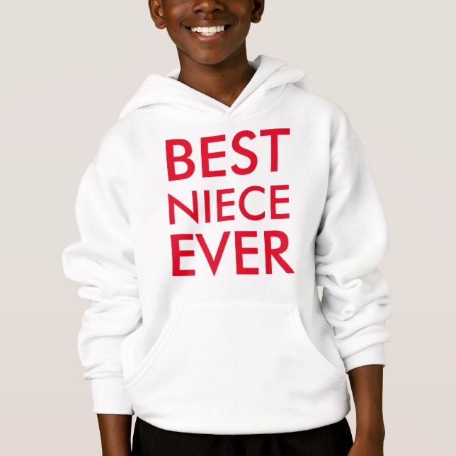 Best Niece Ever Modernes Elegantes Minimalistisch Hoodie (Vorderseite)
