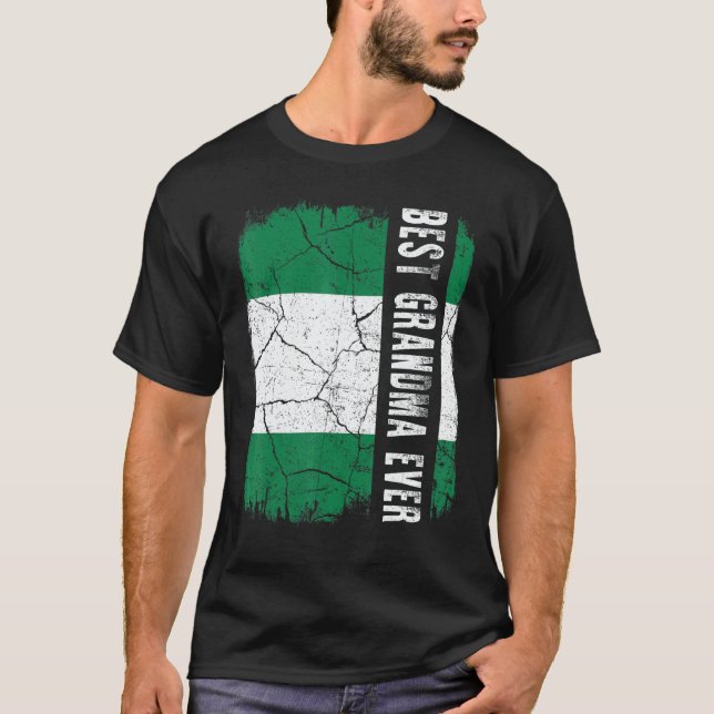 Best Nigerian Grandma Ever Nigeria Flag Mother's D T-Shirt (Vorderseite)