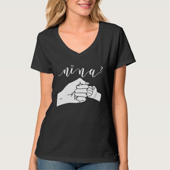 Best Nina Ever Auntie Designs T-Shirt (Vorderseite)