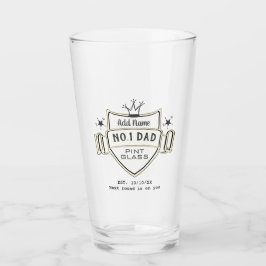 Best No.1 VATER der Welt - Personalisiertes BIER P Glas