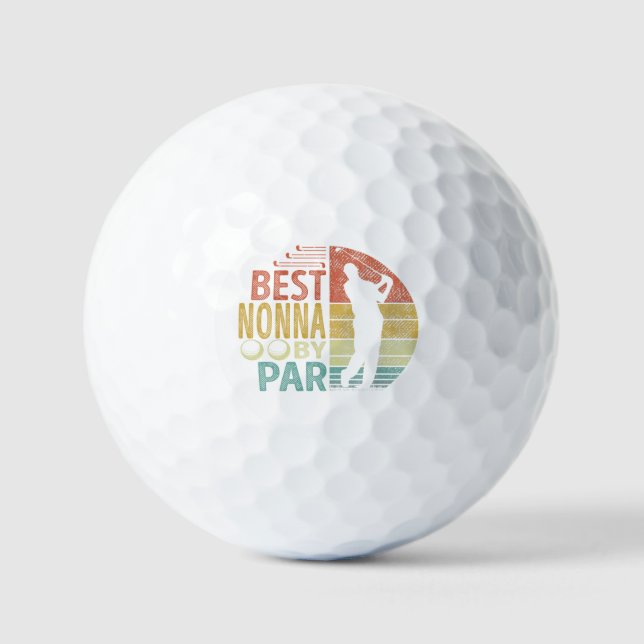 Best NONNA by Par Golf Golfer Golfball (Vorderseite)