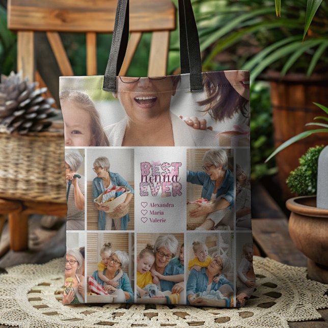 Best Nonna Ever Floral 10 Photo Collage (Von Creator hochgeladen)