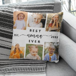 Best Nonna Ever - Grandchildren Kissen<br><div class="desc">Feiern Sie die "Beste Nonna je" mit diesem personalisierten Grandkinder-Foto Collage Kissen. Dieses herzliche Geschenk besticht durch eine wunderschön arrangierte Collage aus hochgeehrten Fotos, die besondere Momente einfangen, ergänzt durch eine herzliche Botschaft. Aus hochwertigem, weichem Stoff gefertigt, bietet es Komfort und Stil in jedem Wohnbereich. Die herausnehmbare Abdeckung ist maschinenwaschbar...</div>