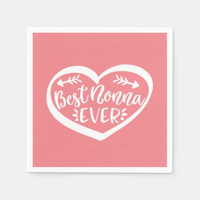 Best Nonna Ever Serviette (Vorderseite)