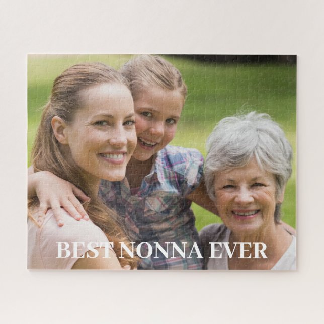 Best Nonna Grandmutter Foto Puzzle (Horizontal)