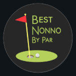 Best Nonno By Par Golfing Design For Nonno Golfer Runder Aufkleber<br><div class="desc">Best Nonno By Par Golfing Design For Nonno Golfer Grandpa Gift. Perfect gift for your dad,  mom,  papa,  men,  women,  friend and family members on Thanksgiving Day,  Christmas Day,  Mothers Day,  Fathers Day,  4th of July,  1776 Independent day,  Veterans Day,  Halloween Day,  Patrick's Day</div>