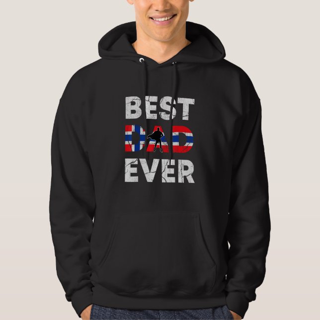Best Norwegian Dad Ever Norway Daddy Father s Day Hoodie (Vorderseite)