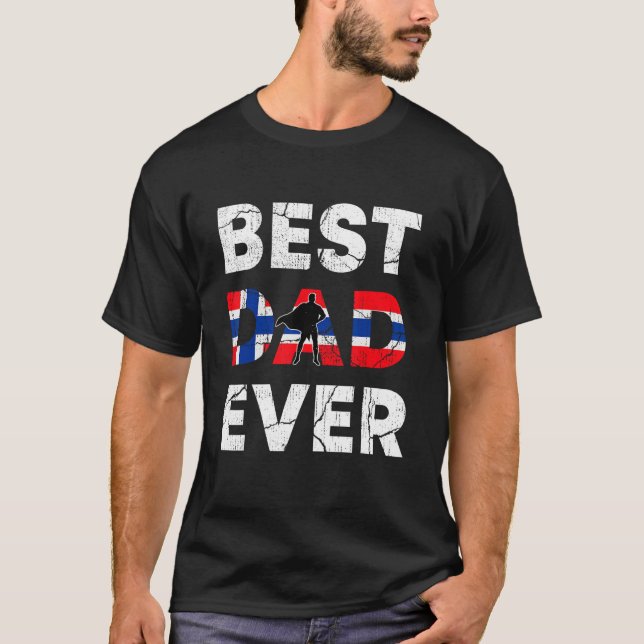 Best Norwegian Dad Ever Norway Daddy Father s Day T-Shirt (Vorderseite)