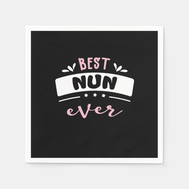 Best Nun Ever Gift Idea Serviette (Vorderseite)