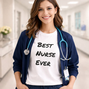 Best Nurse Ever Calligraphy T-Shirt