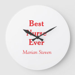 Best nurse ever medical professional paramedical d große wanduhr