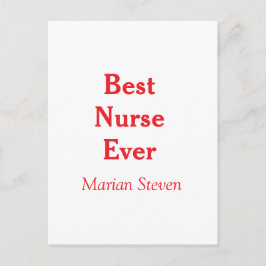 Best nurse ever medical professional paramedical d postkarte