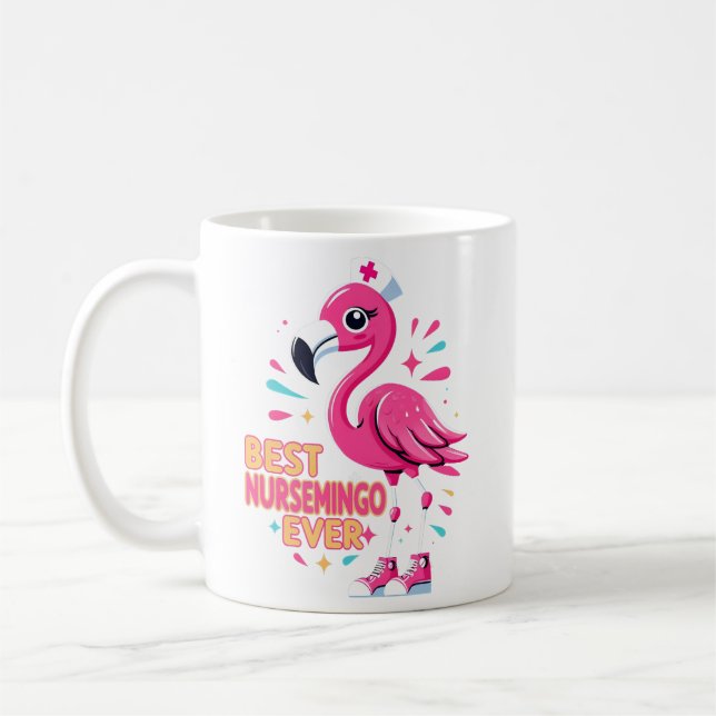 Best Nursemingo Ever Nurse Flamingo Lover Kaffeetasse (Links)