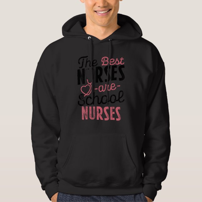 Best Nurses Are School Nurses Stethoscope for Medi Hoodie (Vorderseite)