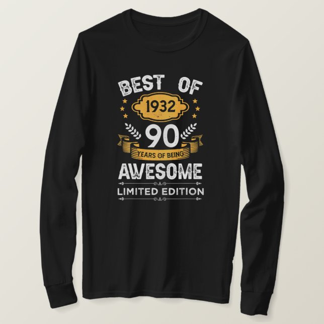 Best of 1932 90 Years Old Gifts 90 th Birthday T-Shirt (Design vorne)