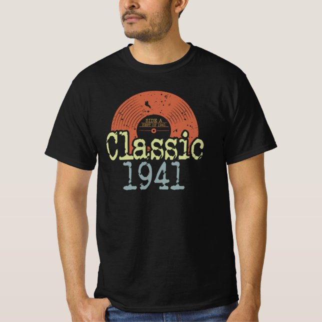 Best of 1941 Classic Vinyl, Geboren 1941 Geburtsta T-Shirt (Vorderseite)