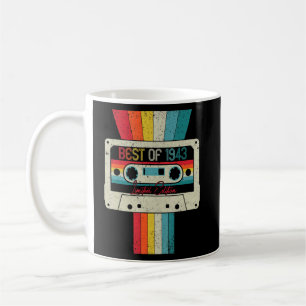 Best of 1943 Cassette Retro Vintag 1943 Geburtstag Kaffeetasse